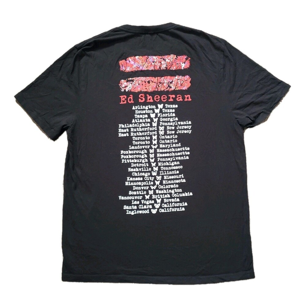 2021 Ed Sheeran Equals Officially Licensed Size Medium Mens Black Tour T-Shirt